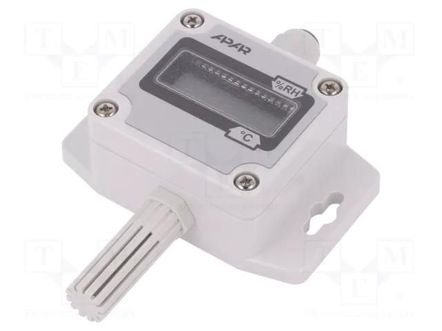 Converter: temperature and humidity; 0÷100%RH; -30÷80°C; AR252 APAR AR252/LCD/I