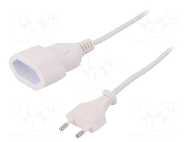 Extension lead; Sockets: 1; white; 1m LOGILINK CP125