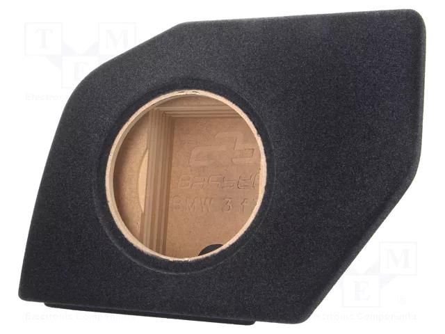 Car loudspeaker enclosure; MDF; black melange; 250mm; BMW; 15l BASSER OBGL.BMW.14