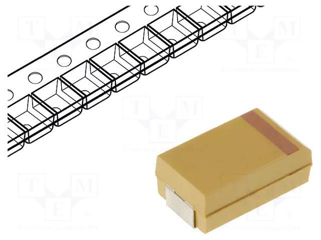 Capacitor: tantalum; 47uF; 10VDC; SMD; D; 2917; ±10%; -55÷125°C; T491 KEMET T491D476K010AT