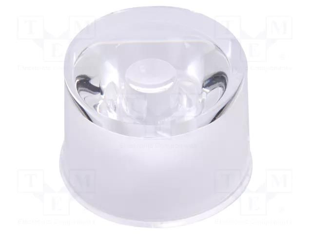 LED lens; round; colourless; 60°; with holder OPTOSUPPLY OEHW2060GF