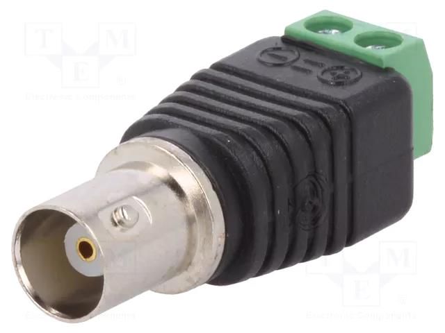 Adapter; BNC female,terminal block; PIN: 2 Goobay BNC-F-TB