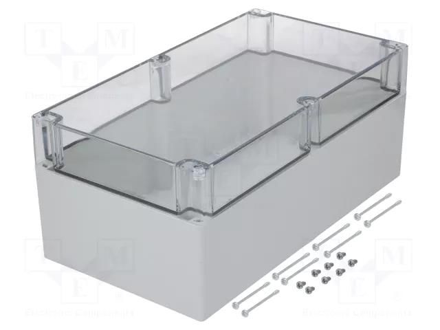 Enclosure: multipurpose; X: 200mm; Y: 360mm; Z: 151mm; EURONORD; grey FIBOX PCT203615