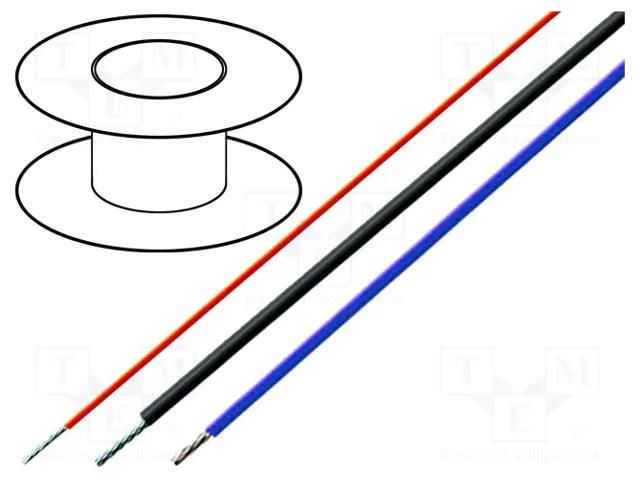 Wire; HELUFLON® FEP-6Y; 1x0.75mm2; stranded; Cu; FEP; blue; 600V HELUKABEL TEFLON0.75-BL