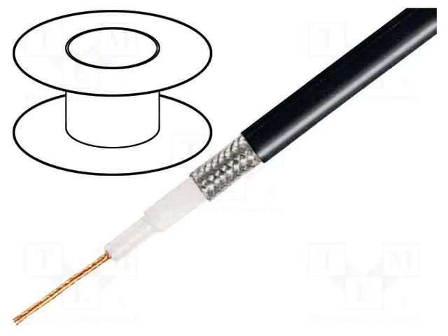 Wire: microphone cable; 1x0.75mm2; black; tinned,OFC; -15÷70°C TASKER TAS-C209-BLACK