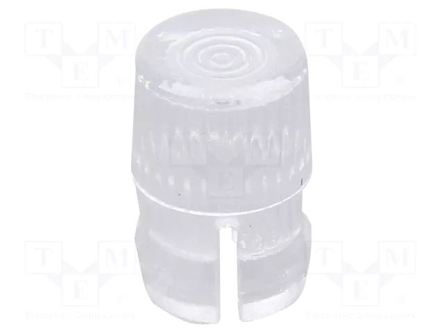 LED lens; round; polycarbonate; transparent; 3mm; Front: flat FIX&FASTEN FIX-LC3-6