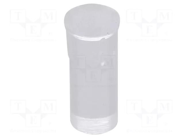 Fiber for LED; Ø2.3mm; L: 4.8mm; round; Front: flat; straight FIX&FASTEN FIX-LEMB2-4.8V0-F