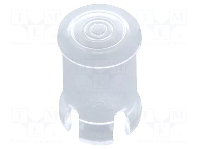 LED lens; round; polycarbonate; transparent; 5mm; Front: convex FIX&FASTEN FIX-LC5-1