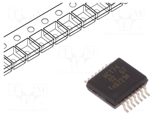 IC: digital; D flip-flop; Ch: 2; CMOS,TTL; SMD; SSOP14; tube; HCT NEXPERIA 74HCT74DB.112