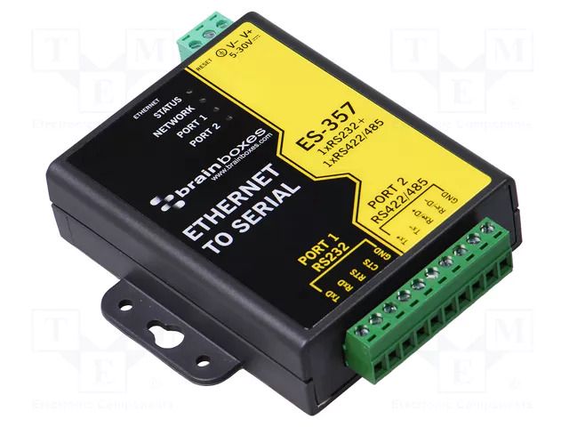 Serial device server; Number of ports: 3; 5÷30VDC; screw type BRAINBOXES ES-357