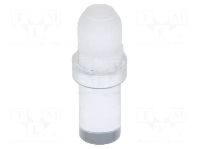 Fiber for LED; Ø3mm; L: 6mm; round; Front: convex; straight; UL94V-0 FIX&FASTEN FIX-EMP1-6V0