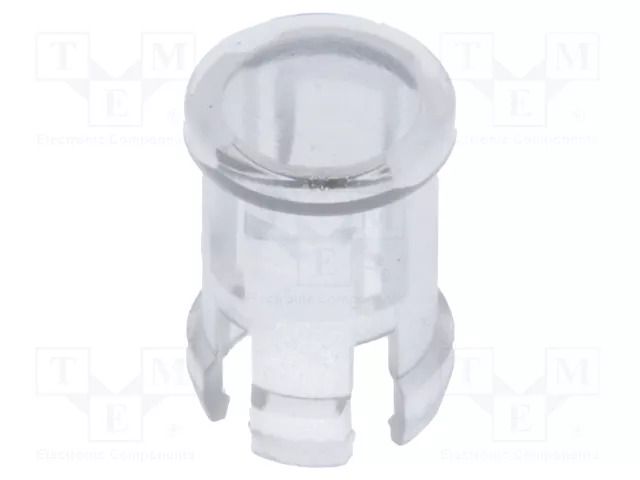 LED lens; round; polycarbonate; transparent; 5mm; Front: convex FIX&FASTEN FIX-LC5-4