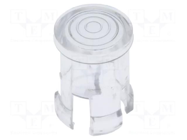 LED lens; round; polycarbonate; transparent; 5mm; Front: convex FIX&FASTEN FIX-LC5-5