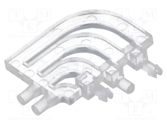Fiber for LED; Ø1.5mm; No.of mod: 2; round; Front: flat; UL94V-0 FIX&FASTEN FIX-LPED2-1V0