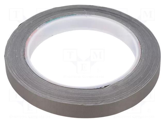 Tape: electrically conductive; W: 12mm; L: 10m; Thk: 0.11mm; grey 3M 3M-CN3190-12-10
