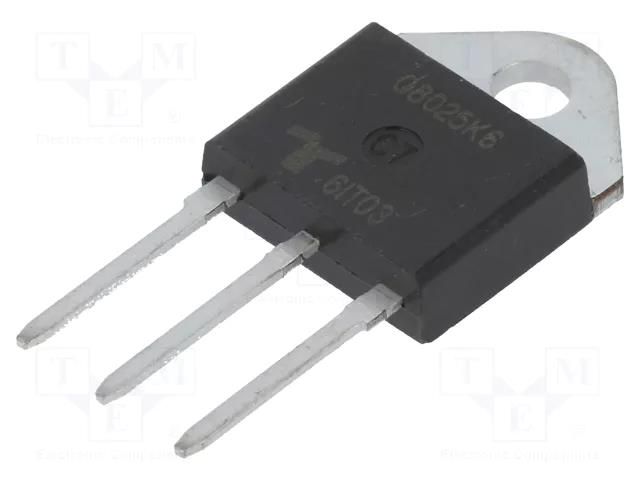 Triac; 800V; 25A; TO218AC-ISO; Igt: 80mA LITTELFUSE Q8025K6TP-LF