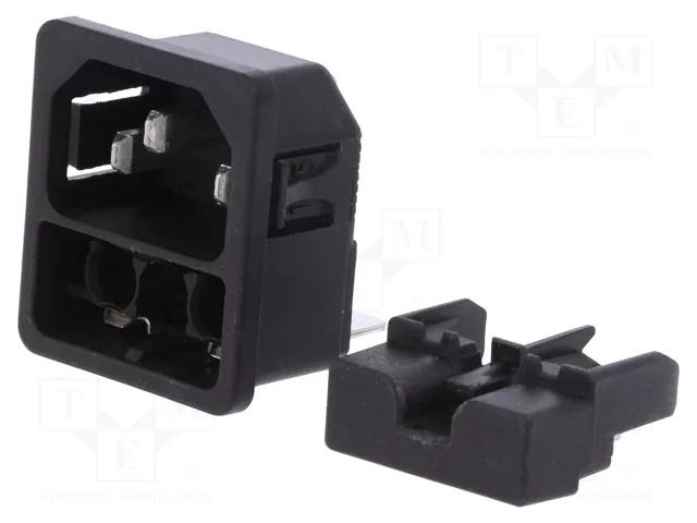 Connector: AC supply; socket; male; 10A; 250VAC; C14 (E); 6220; IP40 SCHURTER 6220.5315