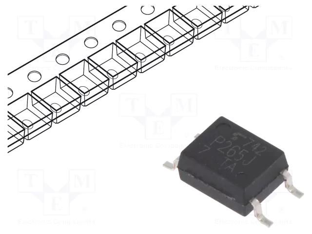 Optotriac; 3.75kV; without zero voltage crossing driver; SO6 TOSHIBA TLP265J-T7-TPL.E-T