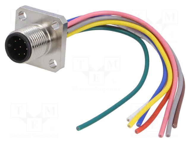 Connector: M12; socket; PIN: 8; male; A code-DeviceNet / CANopen DEGSON ELECTRONICS SM12-D90C-A8M2A010