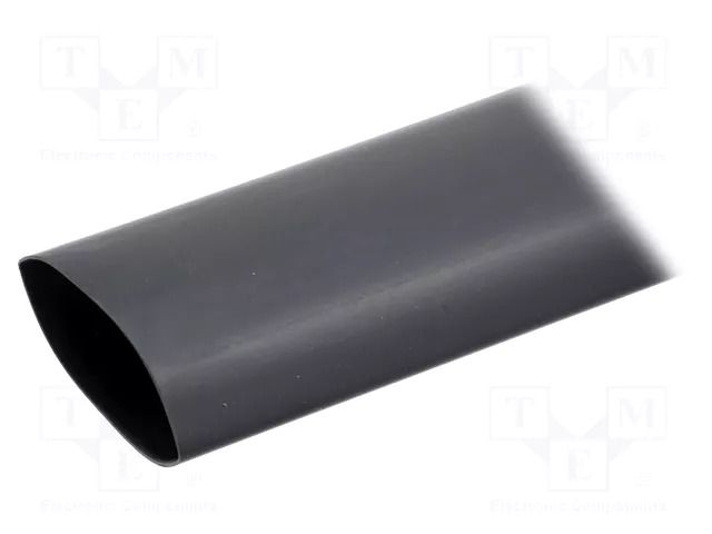 Heat shrink sleeve; 3.5: 1; 75mm; L: 1m; black; Wall thick: 3mm HELLERMANNTYTON MU47-75/22-BK