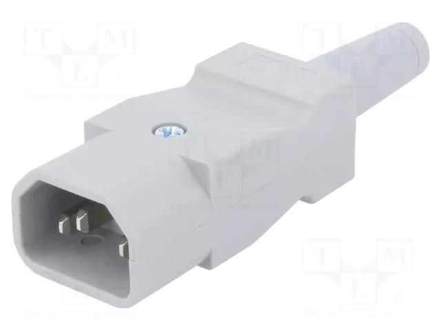 Connector: AC supply; plug; male; 10A; 250VAC; C14 (E); IEC 60320 SCHURTER 9009.0121