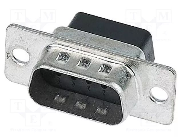 Connector: D-Sub; PIN: 9; plug; male; for cable; straight; crimped HARTING 09670095601