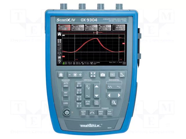 Handheld oscilloscope; 100MHz; 12bit; colour,LCD TFT 7"; Ch: 4 METRIX OX9104