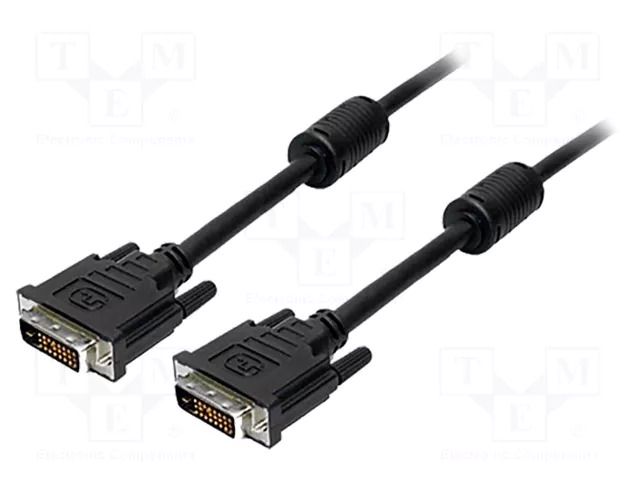 Cable; DVI-D (24+1) plug,both sides; PVC; dual link; HDCP; Len: 2m LOGILINK CD0001