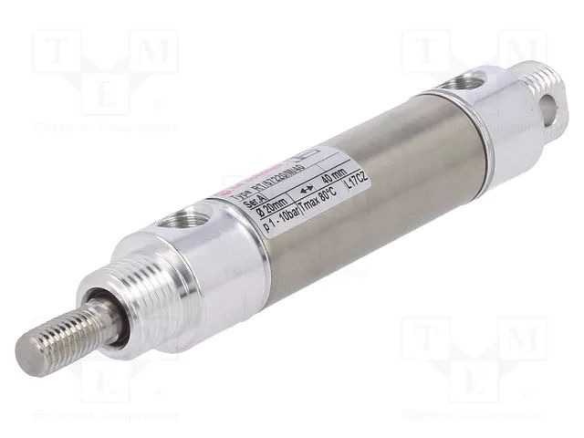 Round cylinder; Piston diam: 20mm; Piston stroke: 40mm; 1÷10bar NORGREN HERION RT/57220/M/40