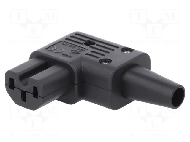 Connector: AC supply; plug; female; 10A; 250VAC; C15,hot condition SCHURTER 4784.0100