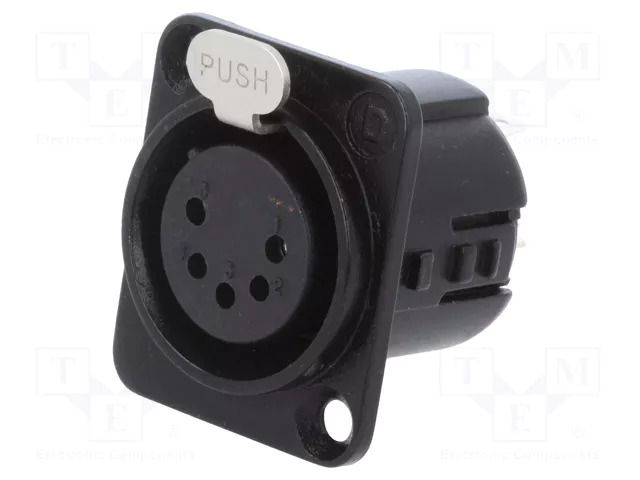 Connector: XLR; socket; female; 7.5A; 50V; PIN: 5; straight; 18AWG DELTRON 718-0500