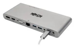 USB C DOCKING STATION W/USB HUB HDMI VGA DP GBE PD CHARGING 4K 56AC4373 U442-DOCK4-S