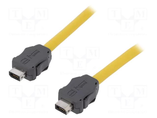 Cable; ix Industrial®; ix Industrial plug,both sides; 10m; PVC HARTING 09482626749100