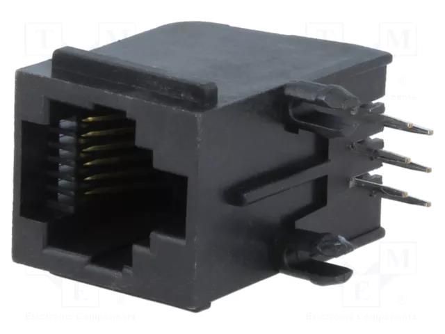 Connector: RJ12; socket; PIN: 6; Cat: 5; 6p6c; THT; angled ENCITECH RJJU66147E7V010