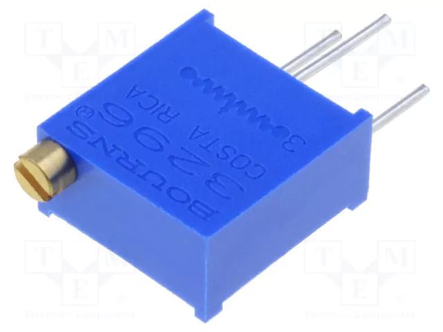 Potentiometer: mounting; multiturn; 100Ω; 500mW; THT; ±10%; linear BOURNS 3296Y-1-101LF
