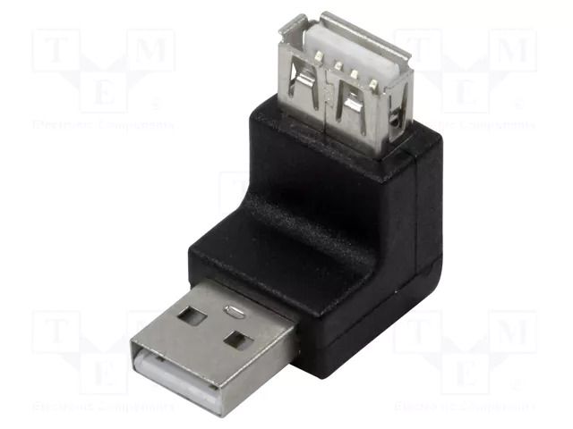Adapter; USB 2.0; USB A socket (angle),USB A plug LOGILINK AU0027