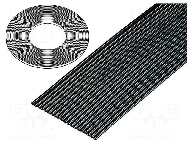 Wire: ribbon; 1.27mm; stranded; Cu; unshielded; PVC; black; 30.5m 3M 3319-06