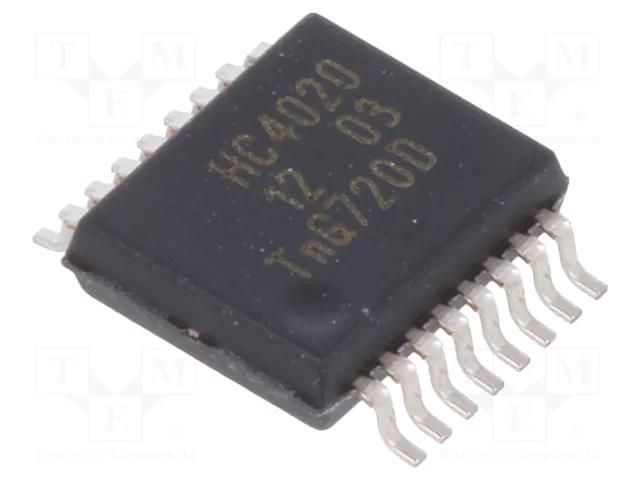 IC: digital; 14bit,binary counter; CMOS; SMD; SSOP16; HC; 2÷6VDC NEXPERIA 74HC4020DB.112