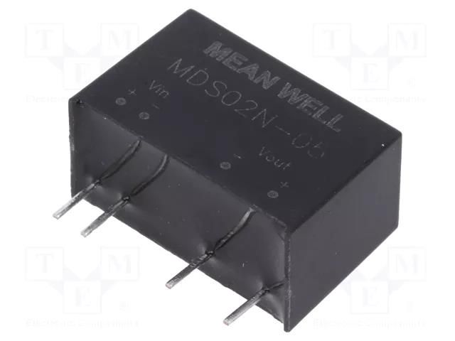 Converter: DC/DC; 2W; Uin: 21.6÷26.4VDC; Uout: 5VDC; Iout: 400mA MEAN WELL MDS02N-05