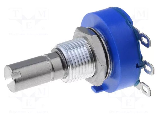 Potentiometer: shaft; single turn; 50kΩ; 2W; ±10%; 6.35mm; linear BOURNS 3852A-282-503AL