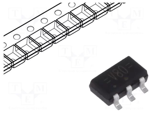 IC: digital; D flip-flop; Ch: 1; CMOS,TTL; Mini Logic; SMD; SC74A NEXPERIA 74LVC1G80GV.125