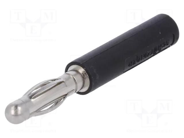 Connector: 4mm banana; adapter; 10A; 70VDC; black; non-insulated SCHÜTZINGER A40-20NI-SW