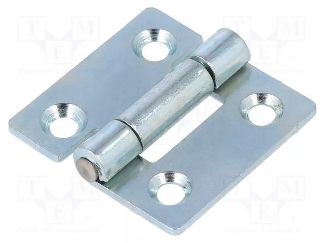 Hinge; Width: 40mm; zinc-plated steel; H: 40mm ELESA+GANTER GN136-ST-40-40-C