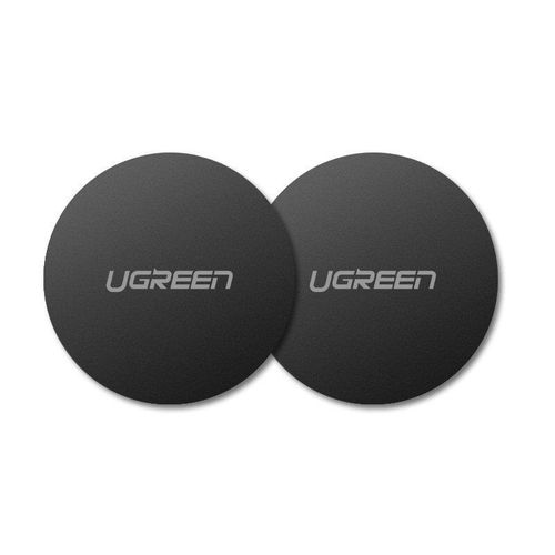 Ugreen LP123 30836 round metal plates for magnetic phone holders - black (2 pcs.), Ugreen 6957303838363 6957303838363