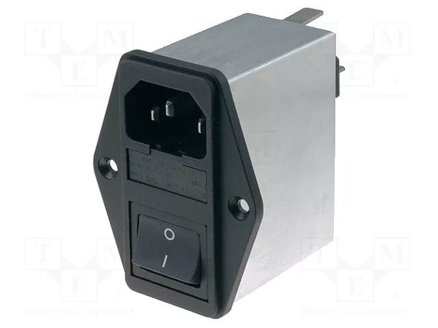 Connector: AC supply; socket; male; 6A; 250VAC; C14 (E); IEC 60320 SCHURTER 4304.5064