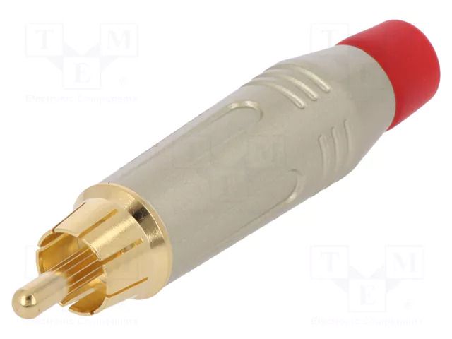 Connector: RCA; plug; male; straight; soldering; grey; gold-plated AMPHENOL ACPR-SRD