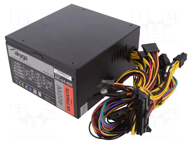 Power supply: computer; ATX; 400W; 3.3/5/12V; Ultimate AKYGA AK-U4-400