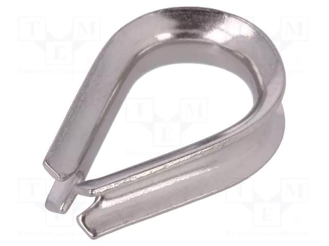 Thimble for rope; acid resistant steel A4; for rope; DIN 6899 KRAFTBERG KAUS-4-A4