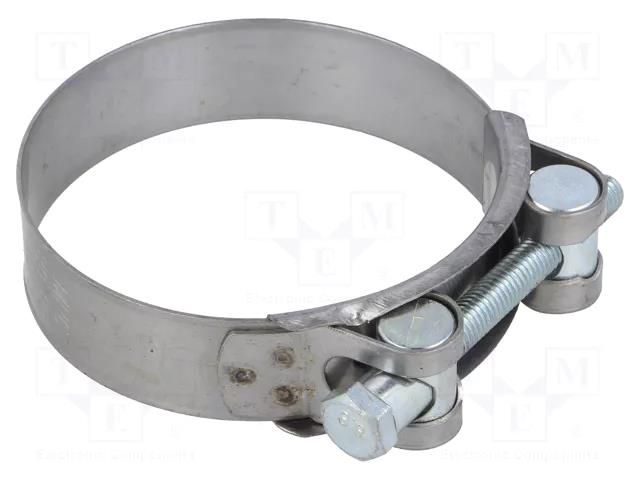 T-bolt clamp; W: 24mm; Clamping: 80÷85mm; chrome steel AISI 430; S MPC INDUSTRIES MPC-S2080