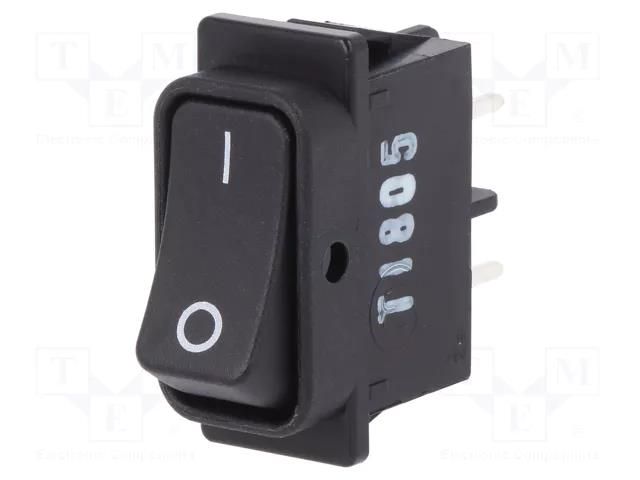 ROCKER; DPST; Pos: 2; ON-OFF; 16A/250VAC; black; IP40; none; 1552 Marquardt 1552.2602